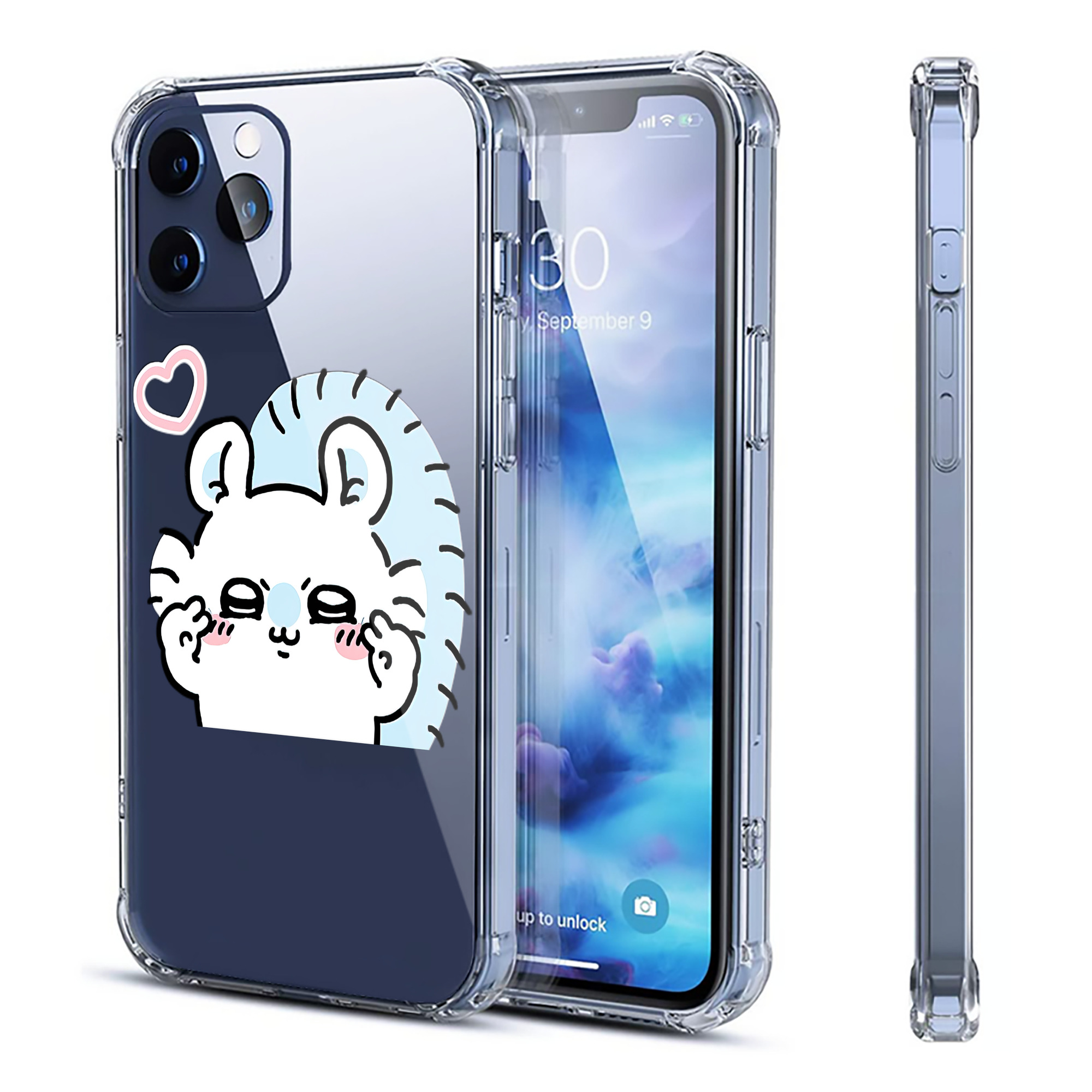 （画像用） ちいかわ モモンガ Chii-kawa Momonga 【iPhone 12シリーズ対応】透明スマホケース（クリアソフトケース）